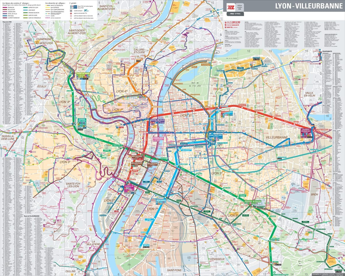 kort over Lyon vej